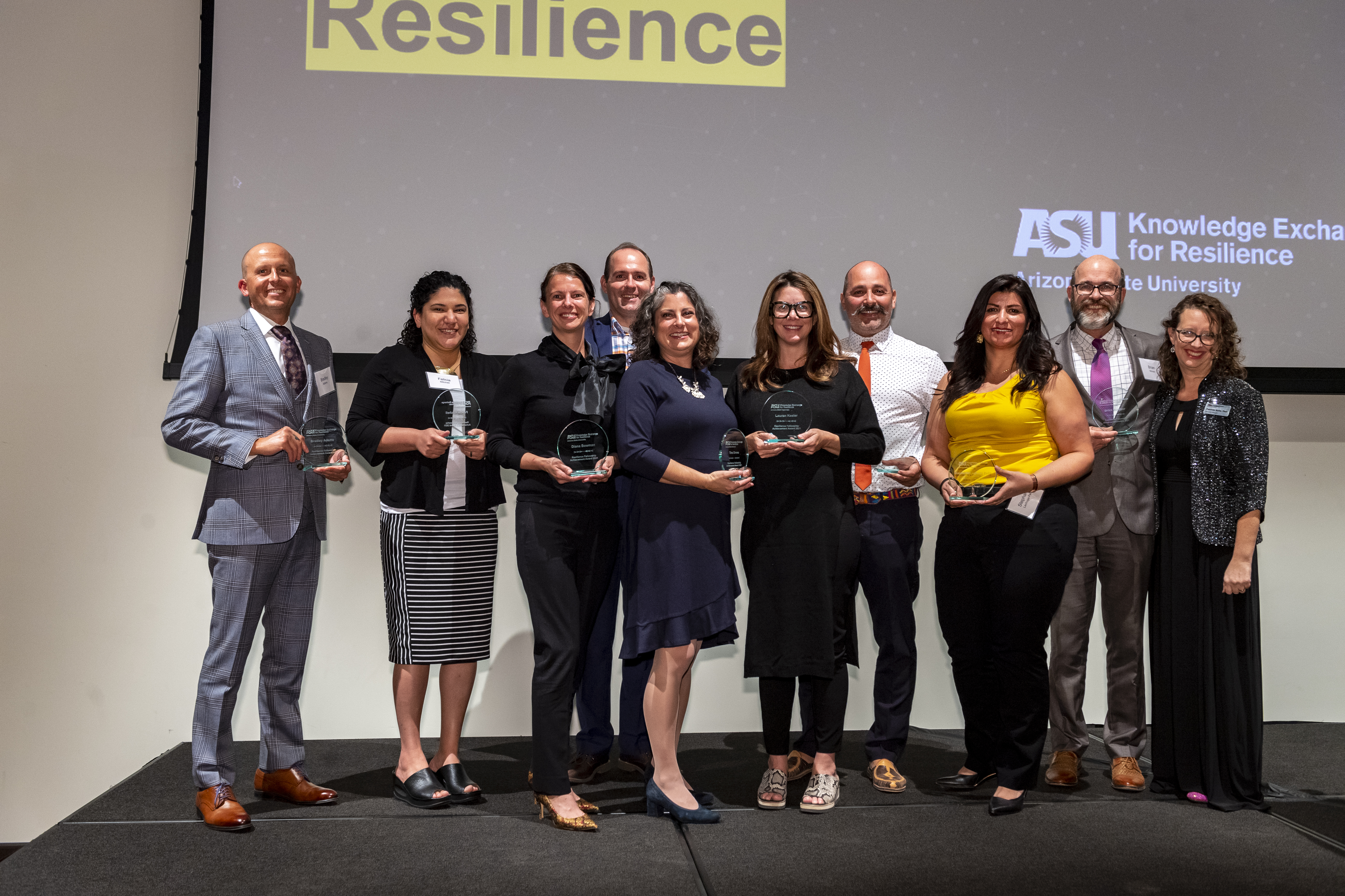 The 2021 cohort of Resilience Fellows poses with KER Executive Director Patricia Solis