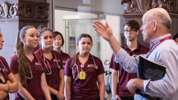 Michael Shafer, PhD. gives nursing students tour of Westward Ho facility