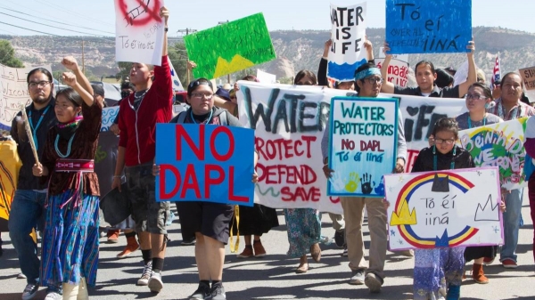 Water protectors protest DAPL