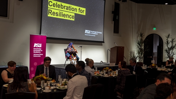 Guests enjoy dinner and music at the 2021 Celebration for Resilience at the Heard Museum