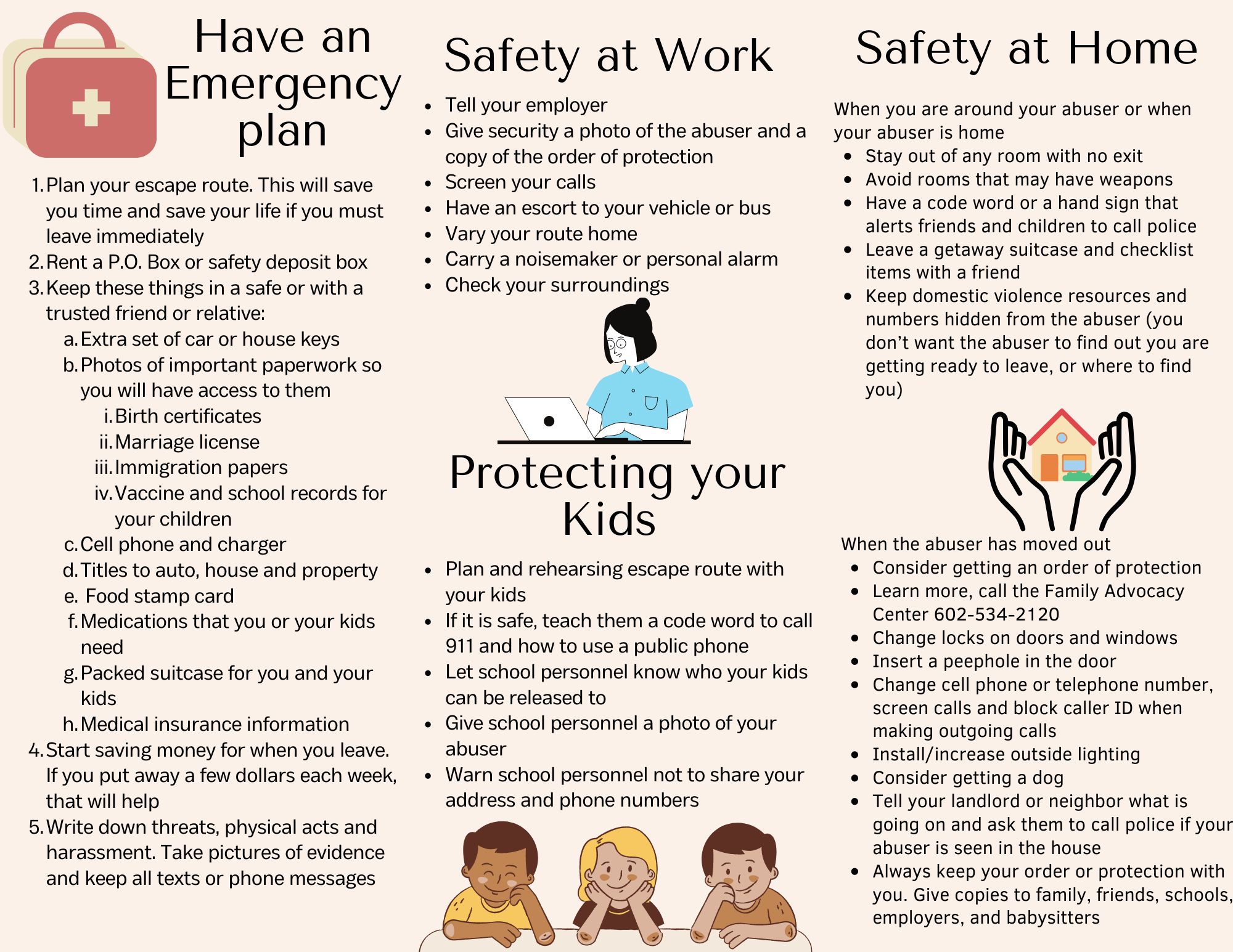 Inner pages of one of the low literacy pamphlets created by Ross's team