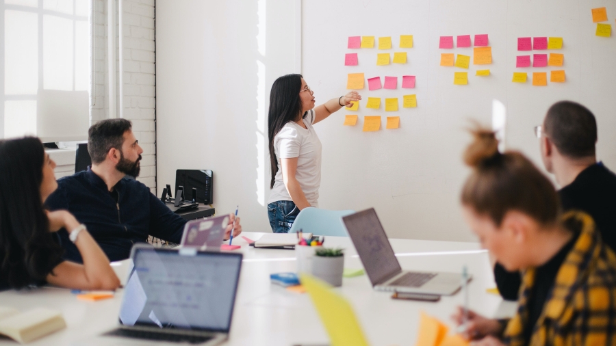 A strategic team meeting