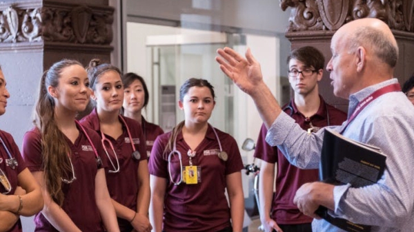 Michael Shafer, PhD. gives nursing students tour of Westward Ho facility