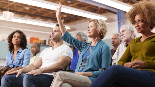 A community meeting
