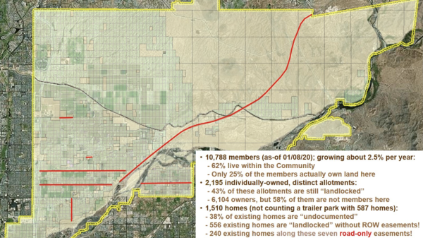Map of fractionated land