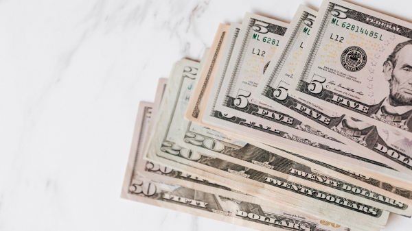 Stack of U.S. dollar bills