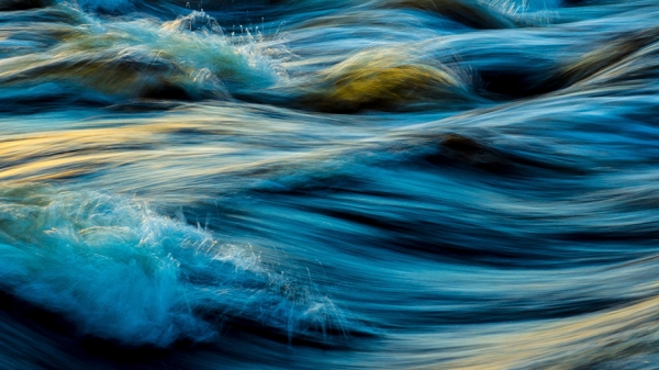 Waves in a golden glow
