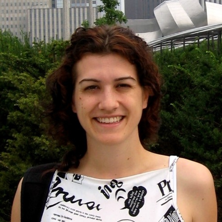 Marta Berbés Blazquez smiling outside